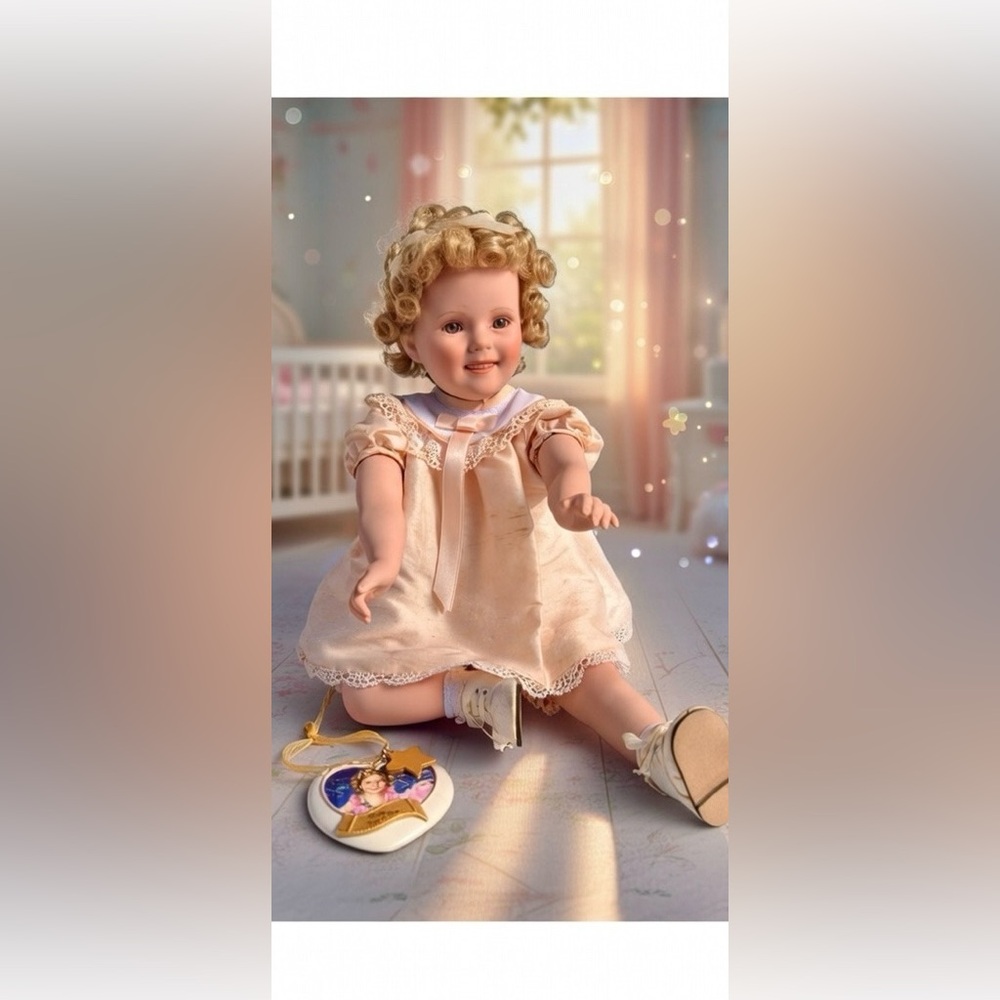 VTG ~ Shirley Temple Doll & Ornament Danbury Mint Porcelain Doll
